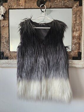 Faux Fur Statement Ombre Vest